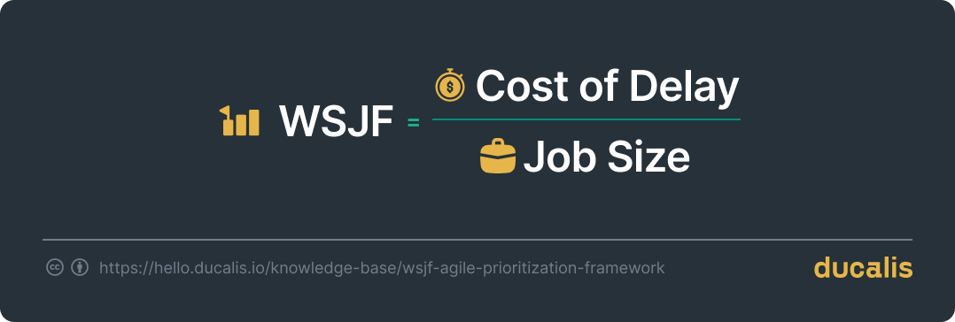 WSJF-Score = Teile Cost of Delay / Job Size