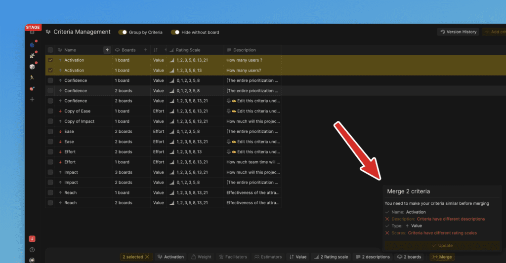統合確認ダイアログ