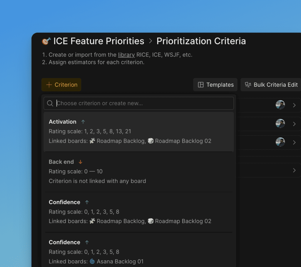 グローバル基準選択ダイアログ