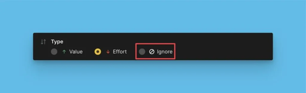 基準を無視するオプション