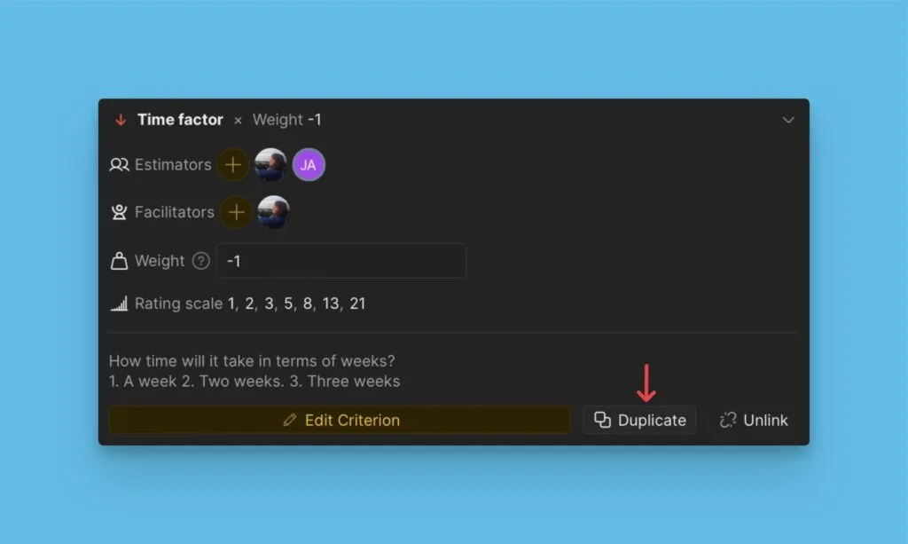 基準を複製オプション