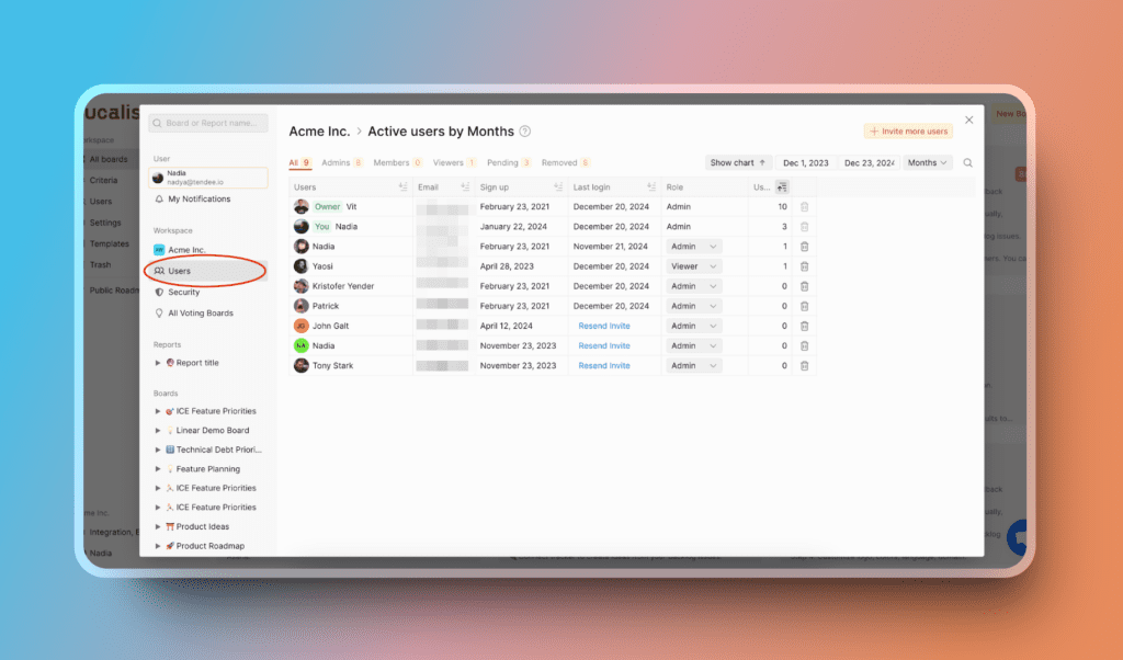 基準ファシリテーター割り当てインターフェース