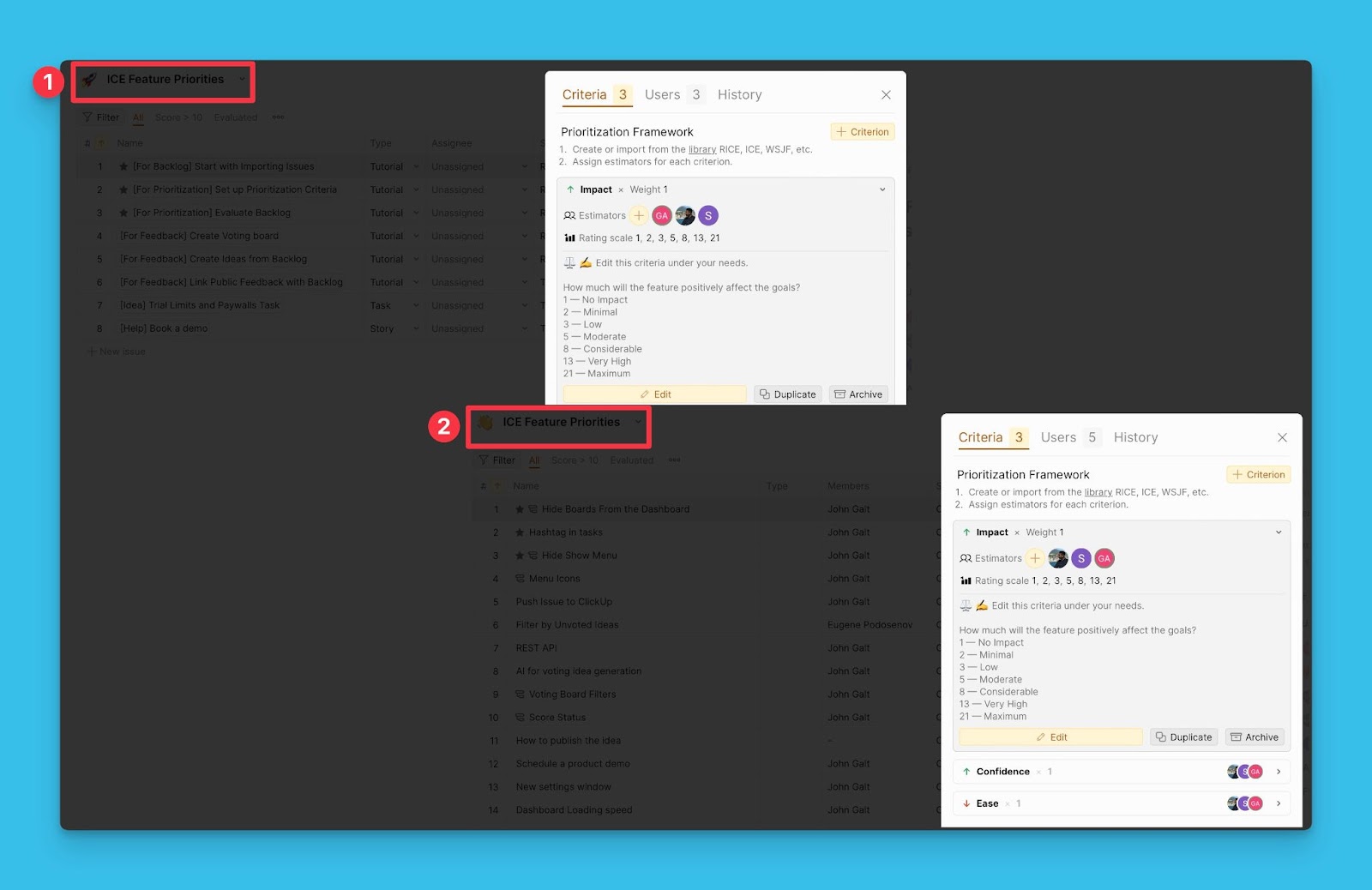 Warnmeldung zeigt Wertverlust aufgrund unterschiedlicher Schätzer