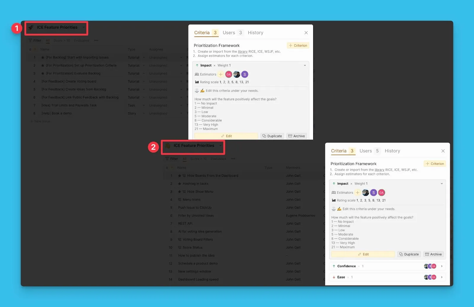 評価者の違いによるスコア損失を示す警告メッセージ