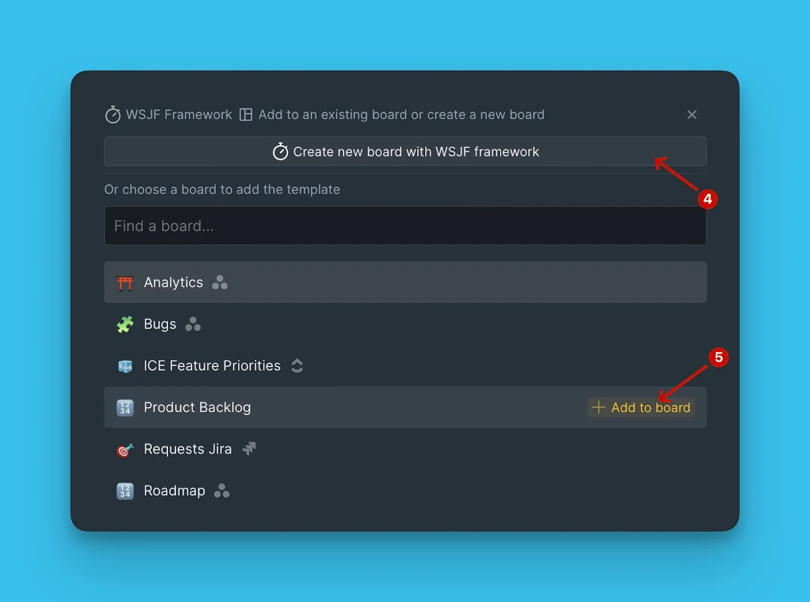 ボードオプションの選択