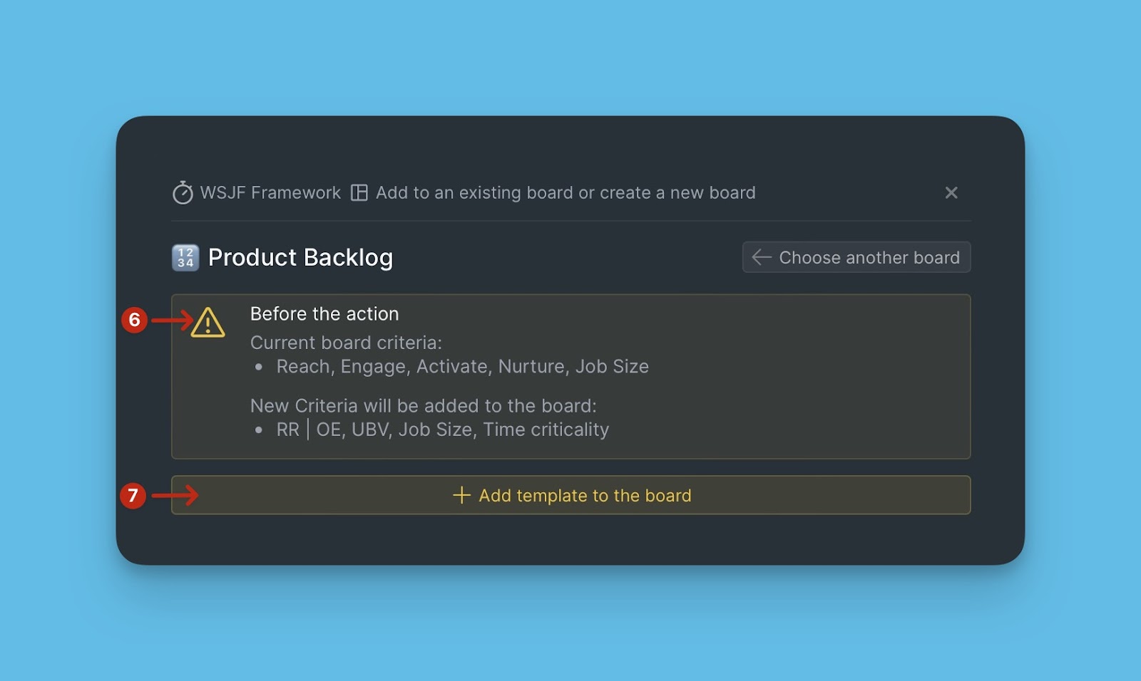 Template-Hinzufügen-Bestätigung