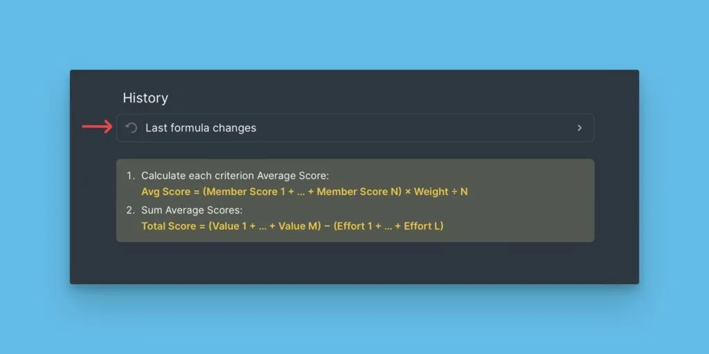 計算式の変更履歴