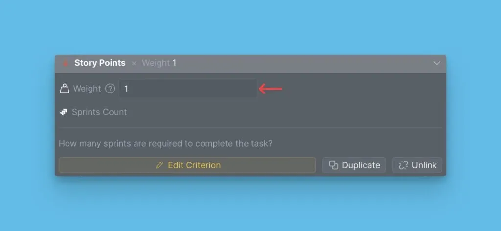 基準の重み調整コントロール