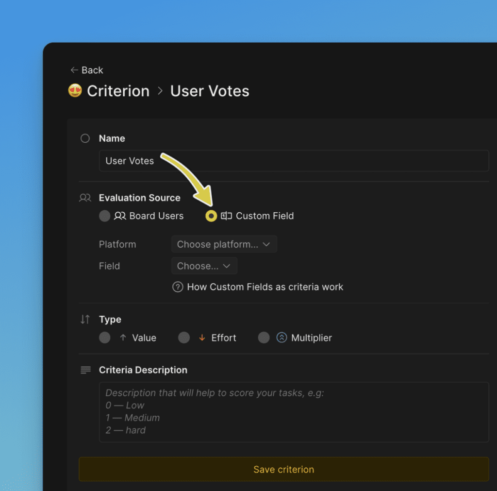 カスタムフィールドオプション