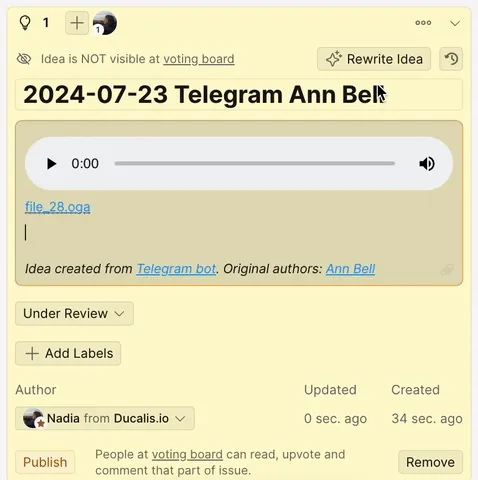AI アシスタントが音声をフォーマットされたアイデアテキストに変換