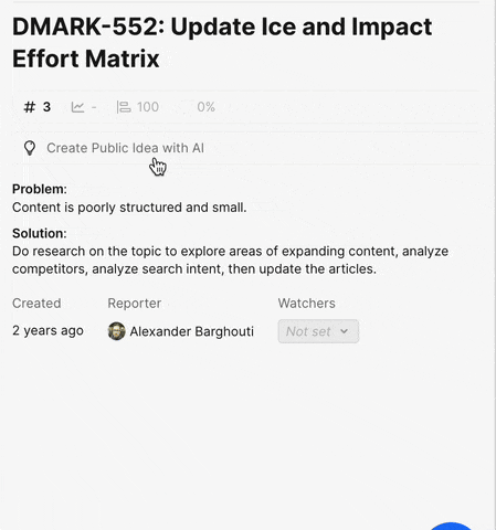 AI generiert Ideenbeschreibung