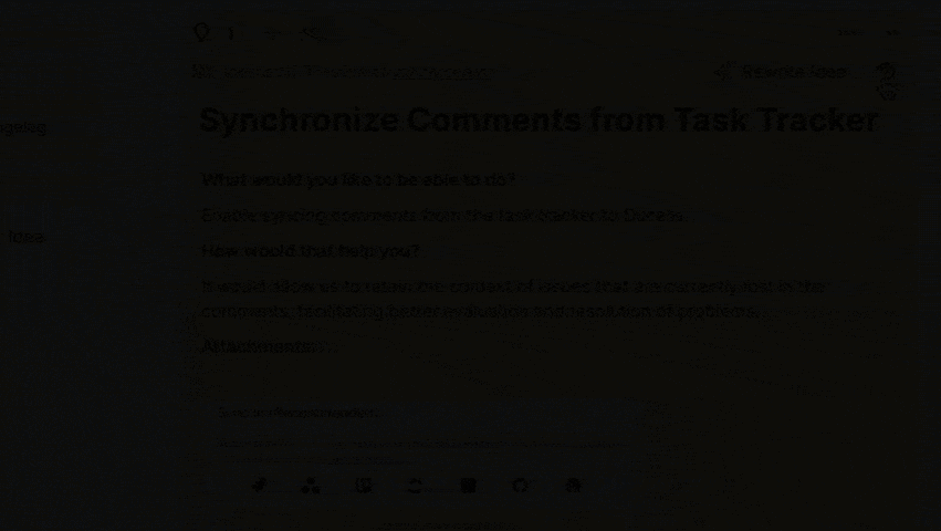 Versionshistorie mit protokollierten Änderungen an der Idee