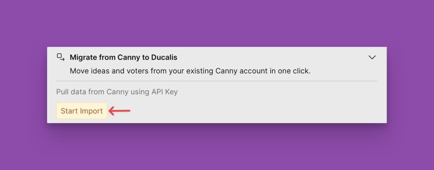 Button Import starten