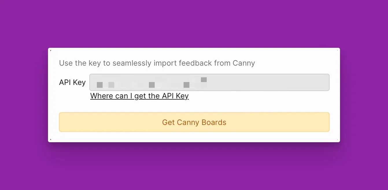 API キーフィールド