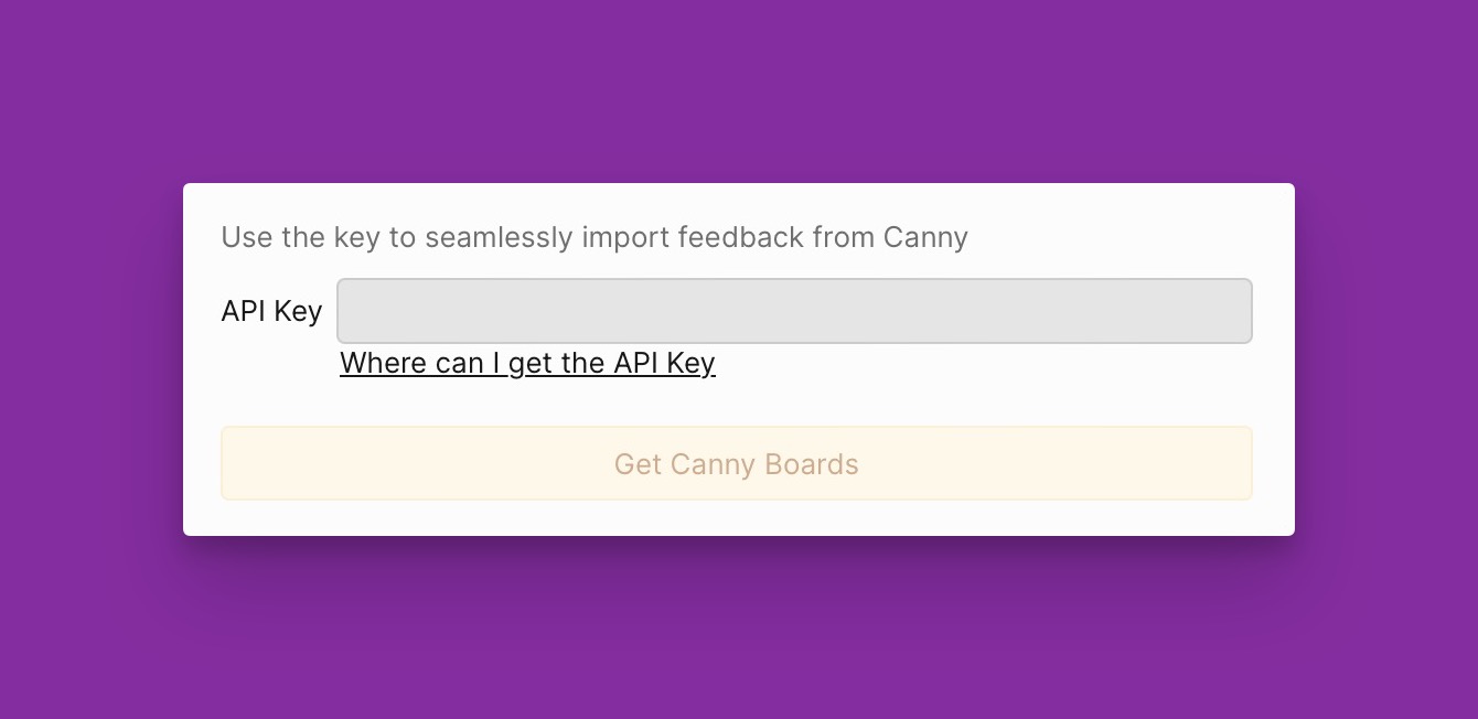 API-Key in das Feld einfügen