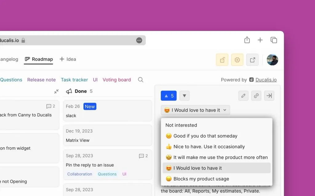 アイデアに投票する投票者