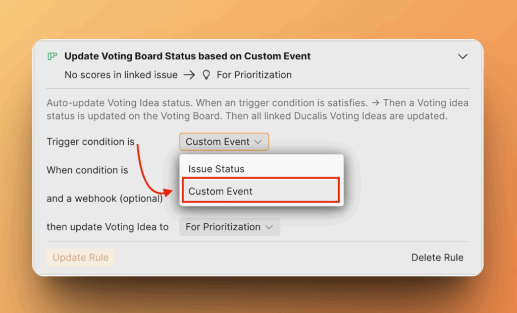 Konfiguration des Custom Event-Triggers