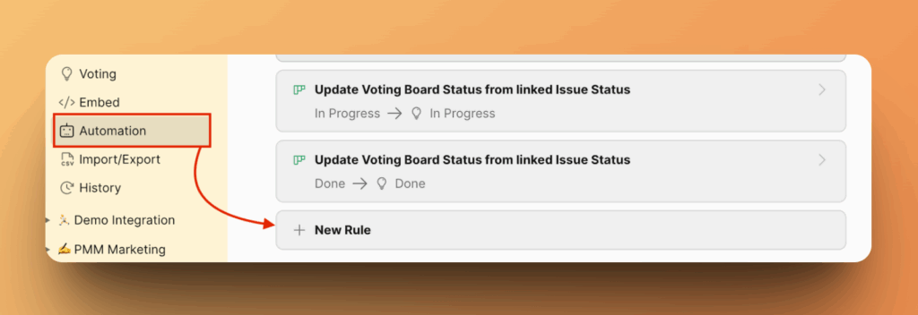 Schaltfläche Neue Regel