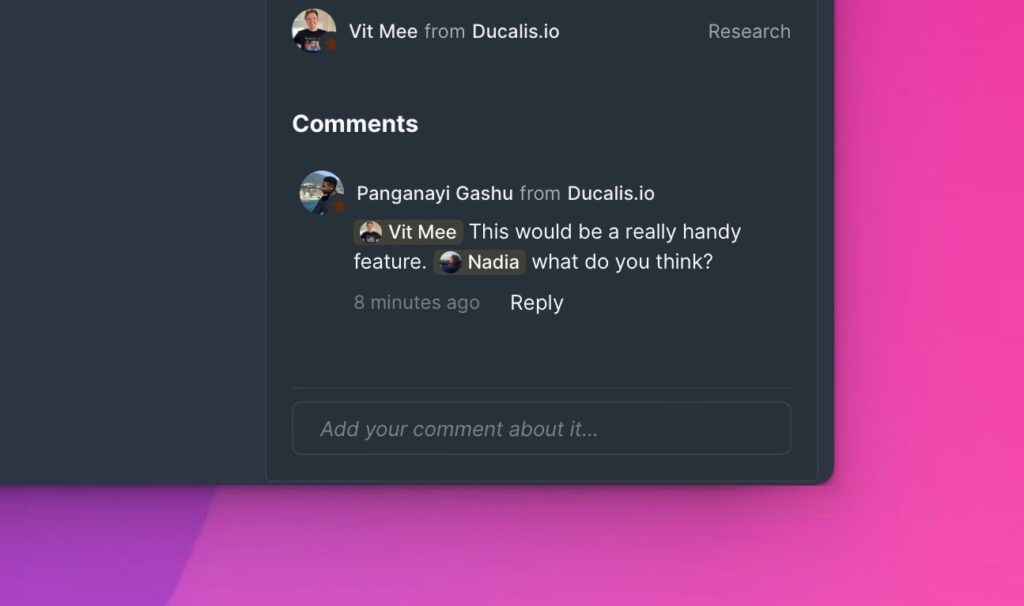 Nutzenden im Kommentar erwähnen