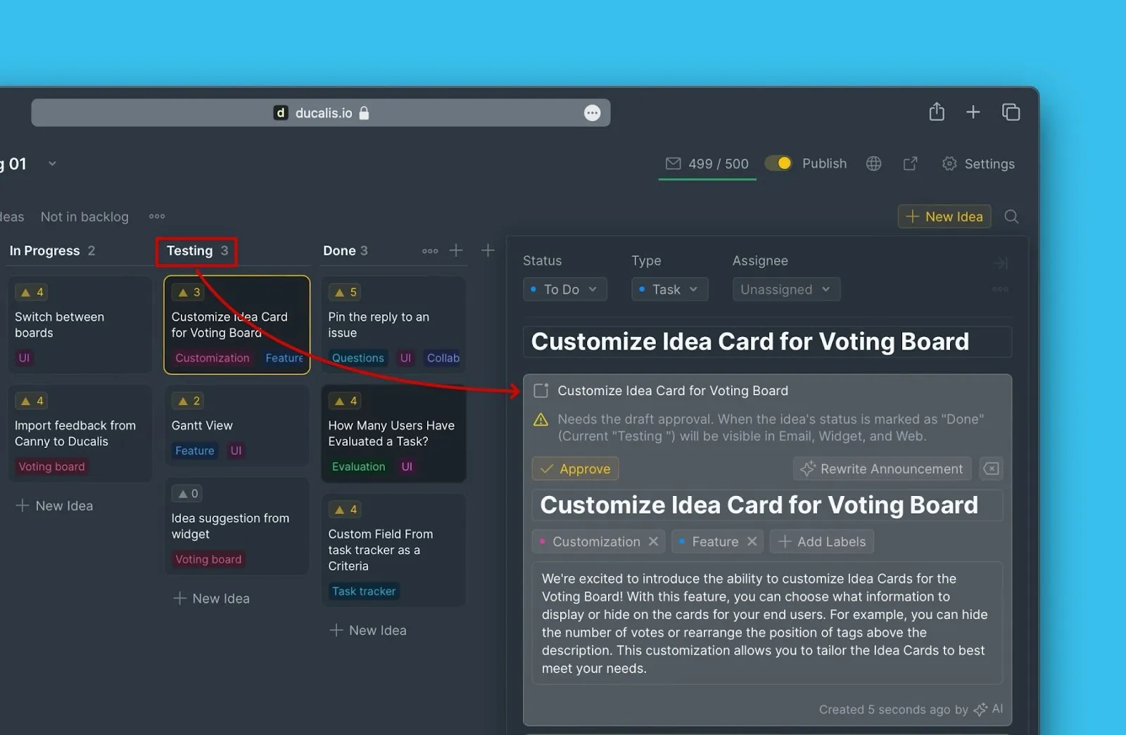 アナウンスを事前に作成する