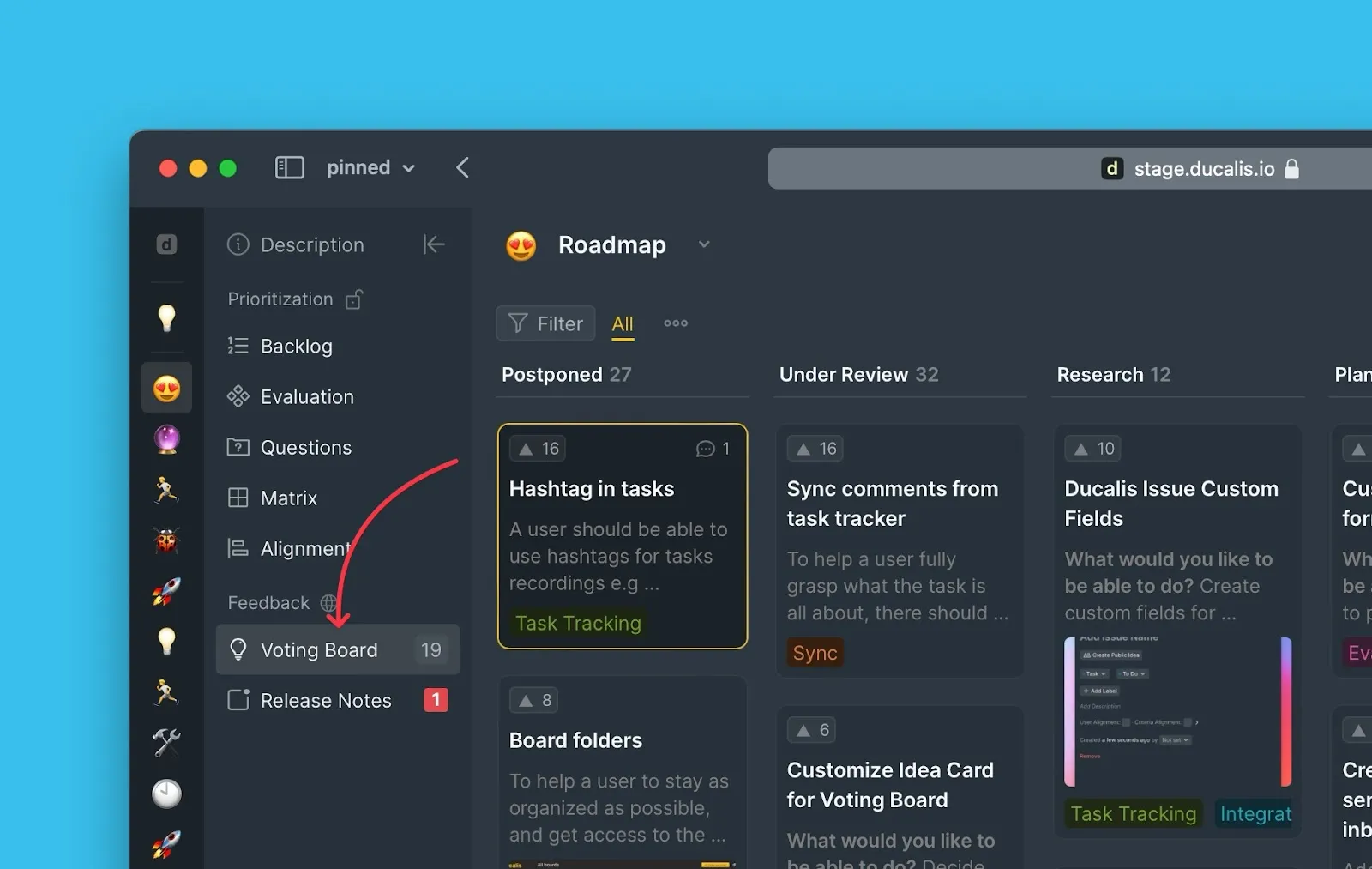 投票ボード管理画面へのアクセス