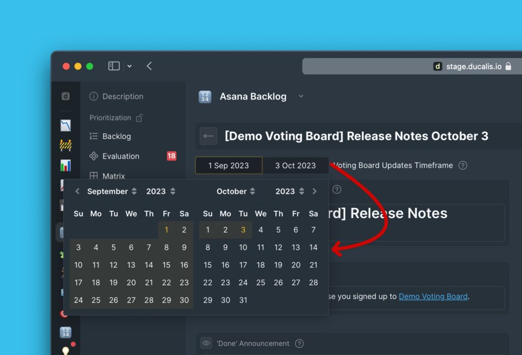 Datumsbereich-Auswahl