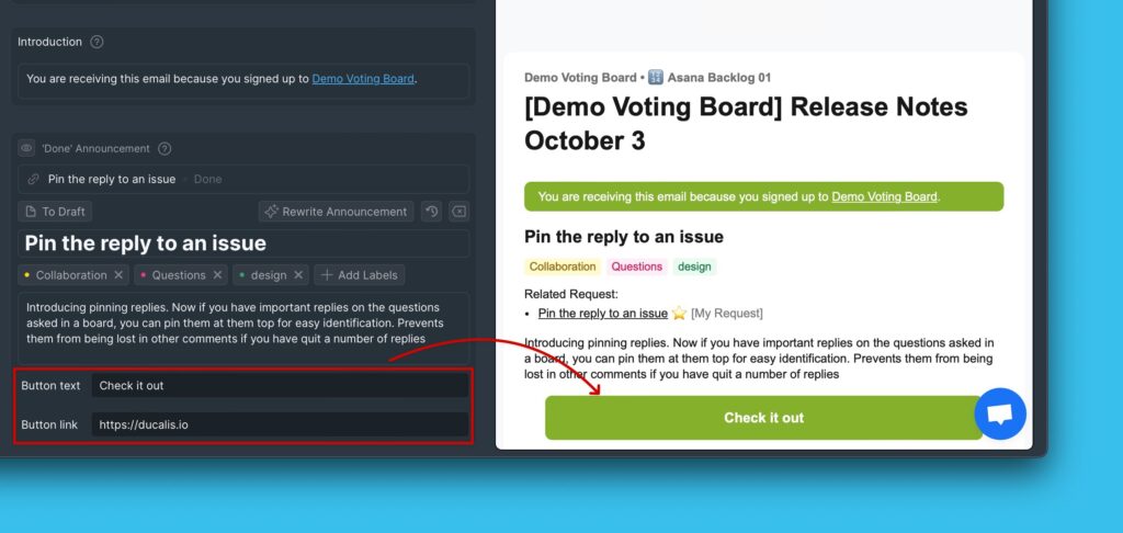CTA-Button-Konfiguration