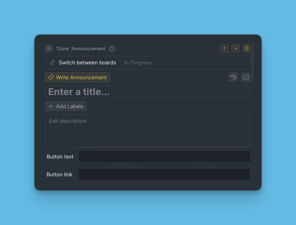 Write Announcement Button