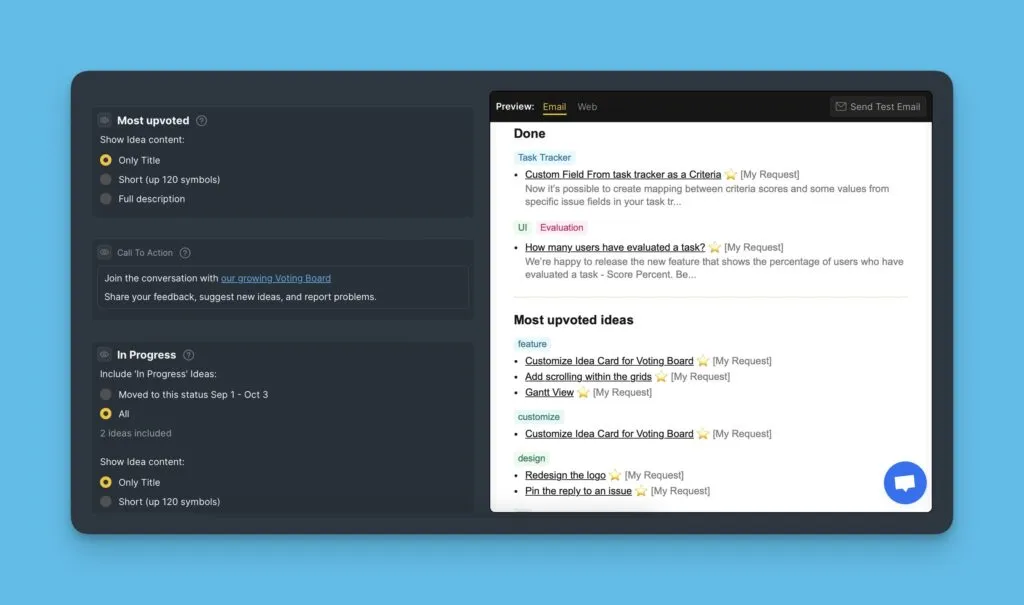 投票ボードステータスブロック