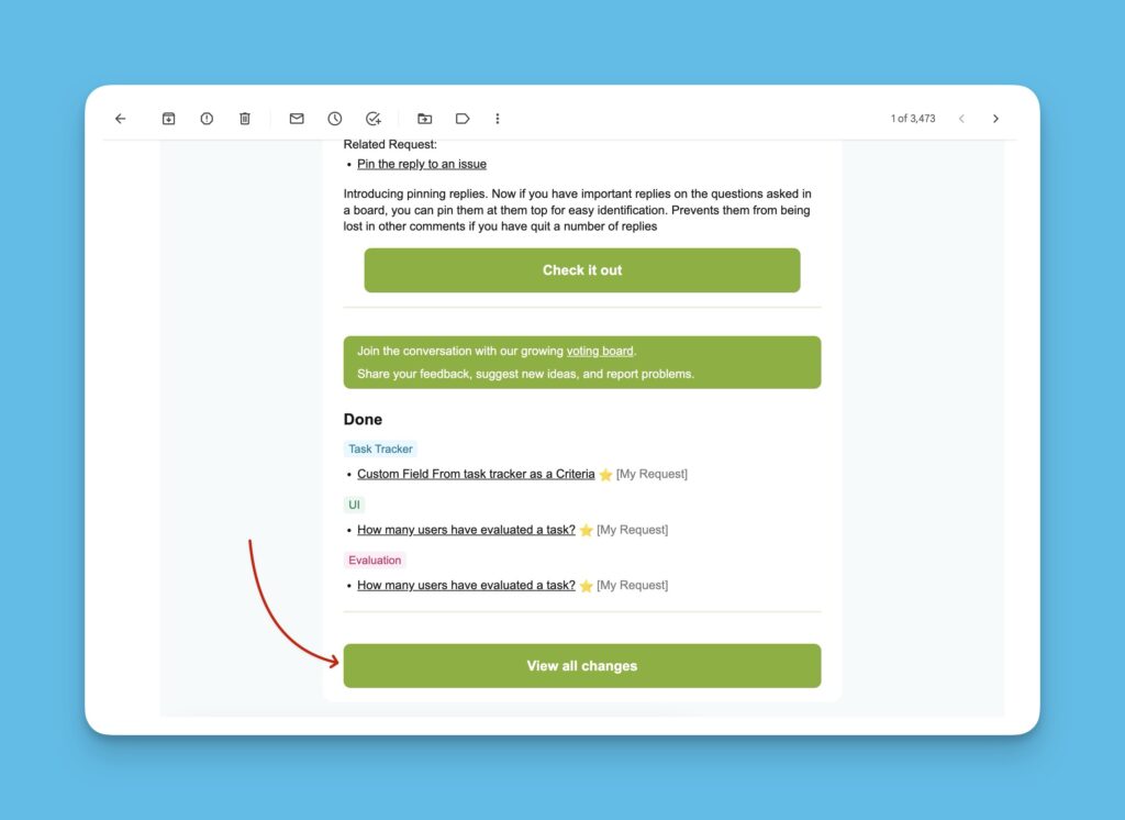 Alle Änderungen ansehen Button