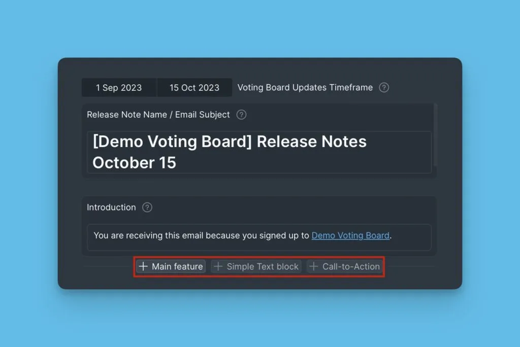 ブロックの下にカーソルを合わせると表示されるブロック追加オプション