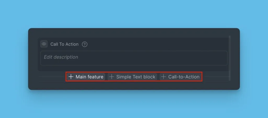 ブロック追加メニュー