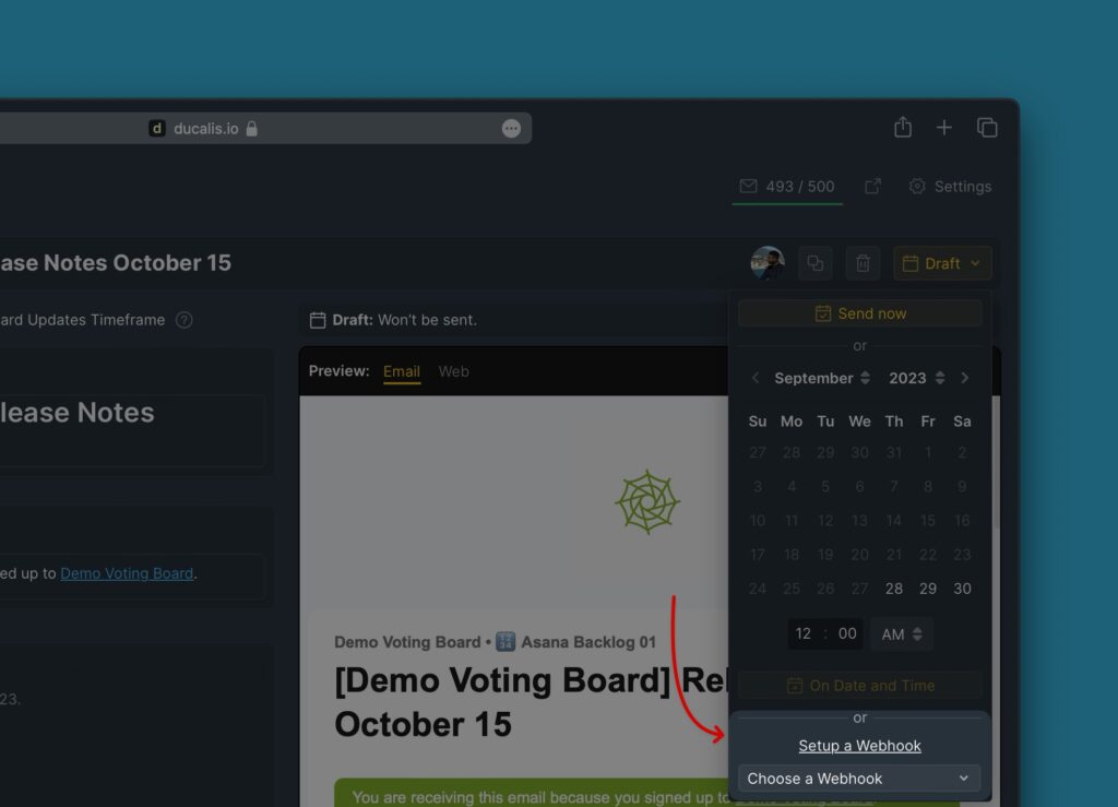 Webhook-Konfigurationsoptionen