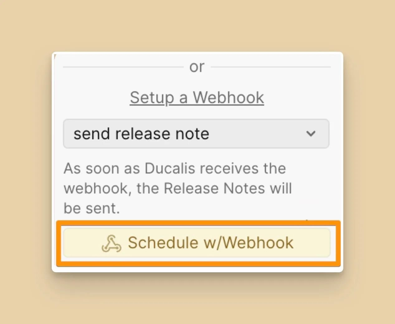 リリースノートの Webhook 設定