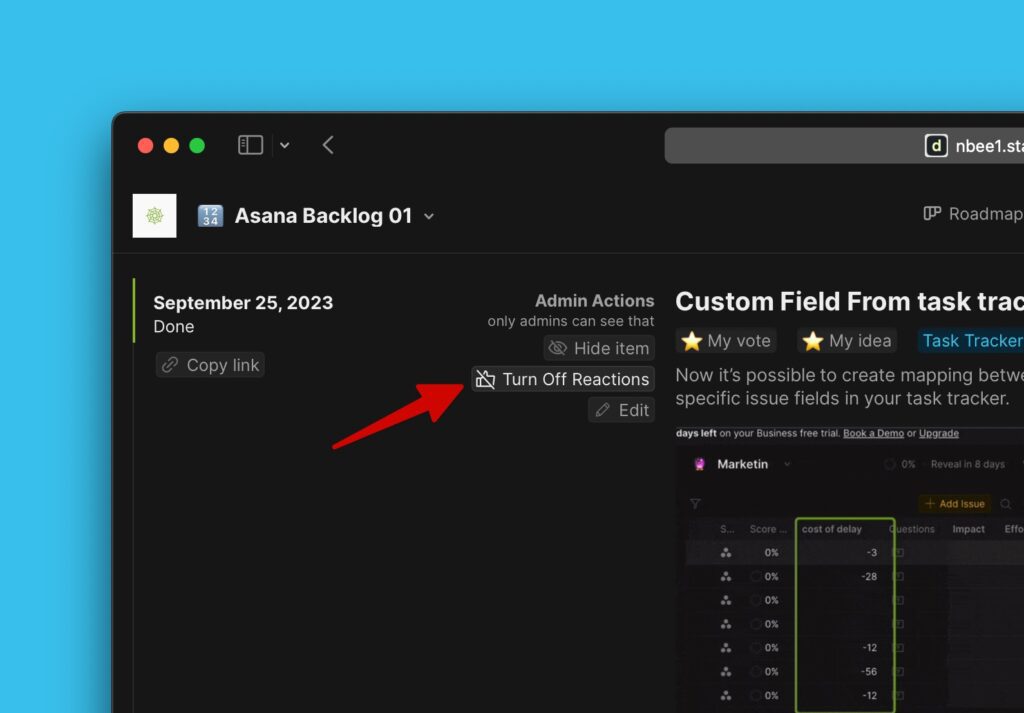 Option zum Deaktivieren von Kommentaren