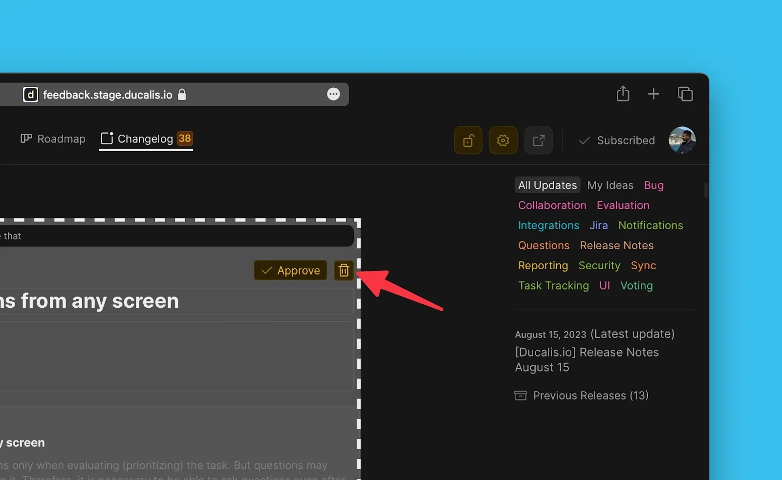 アナウンス削除オプション