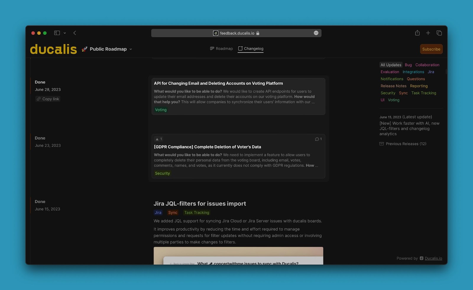 Idee ohne Ankündigungsüberschrift angezeigt