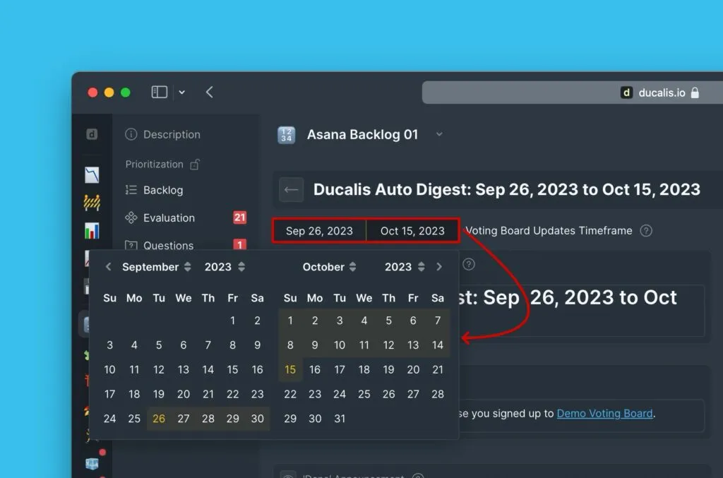 日付範囲セレクター
