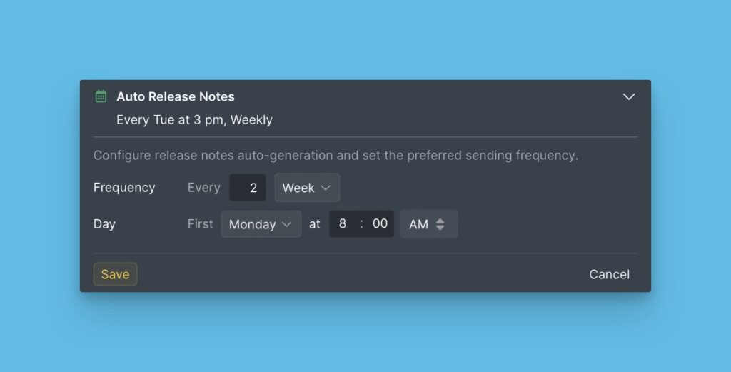 Beispiel für Häufigkeitskonfiguration