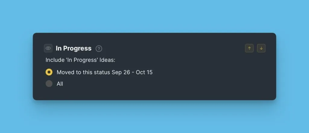 含めるアイデアのオプション