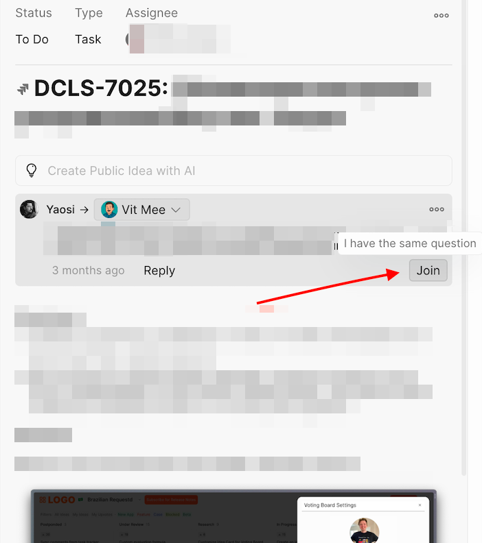 返信付きのディスカッションスレッド