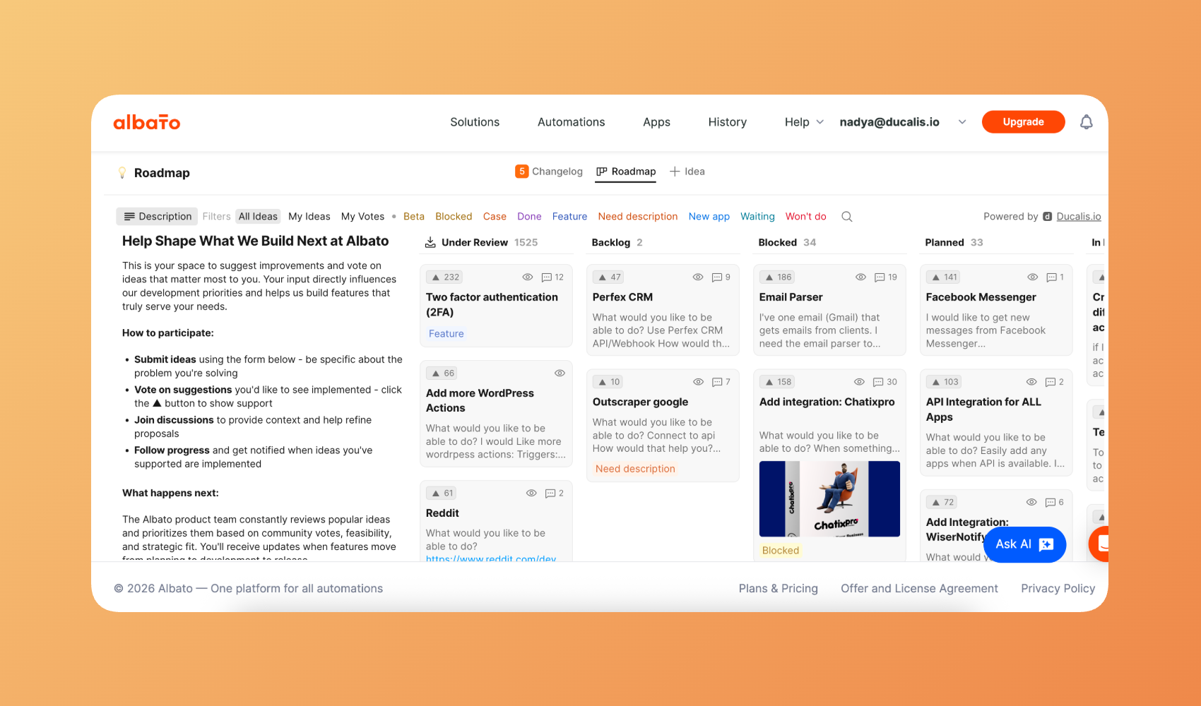 埋め込み投票ボードの例
