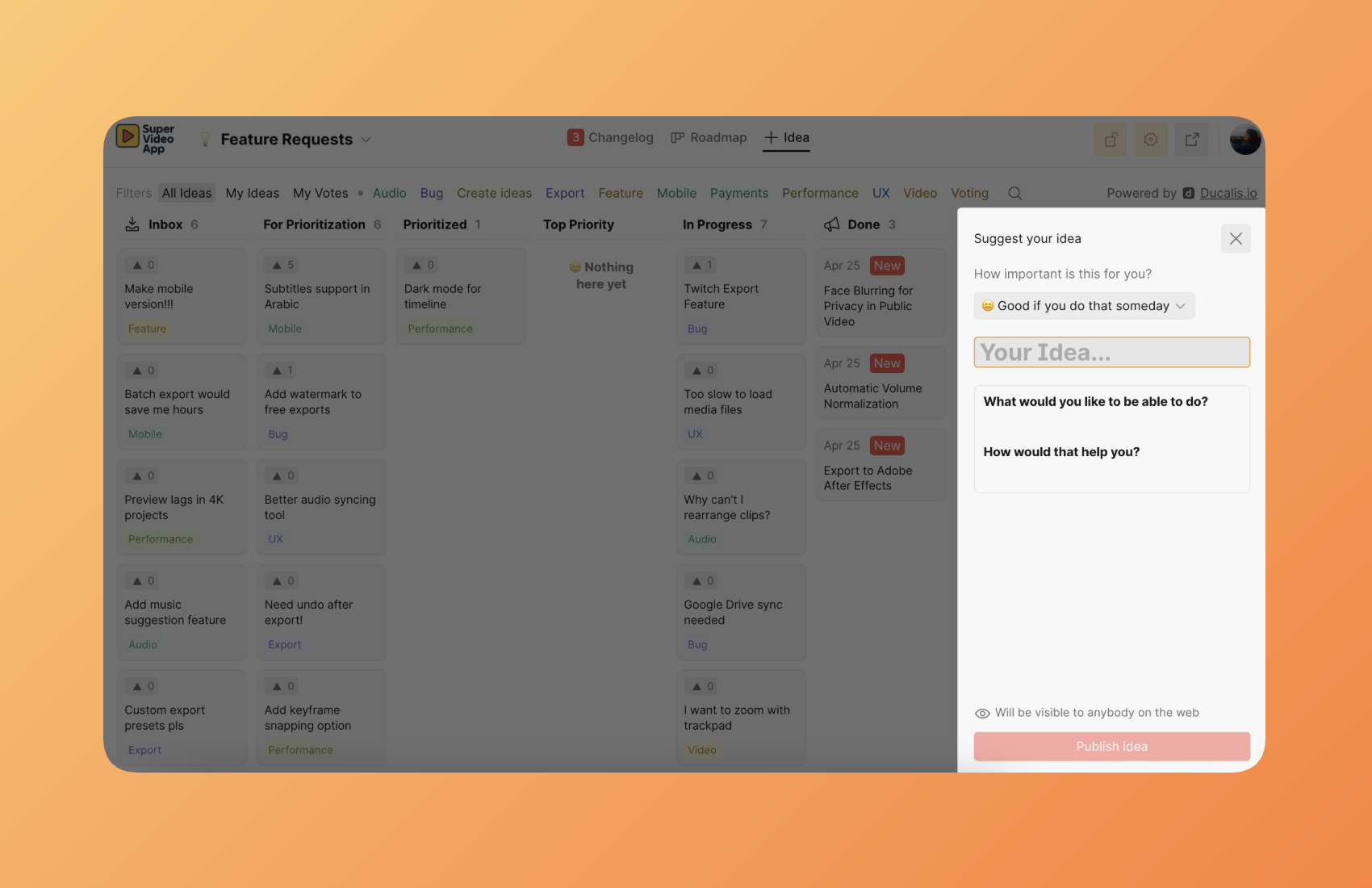 投票ボードの例