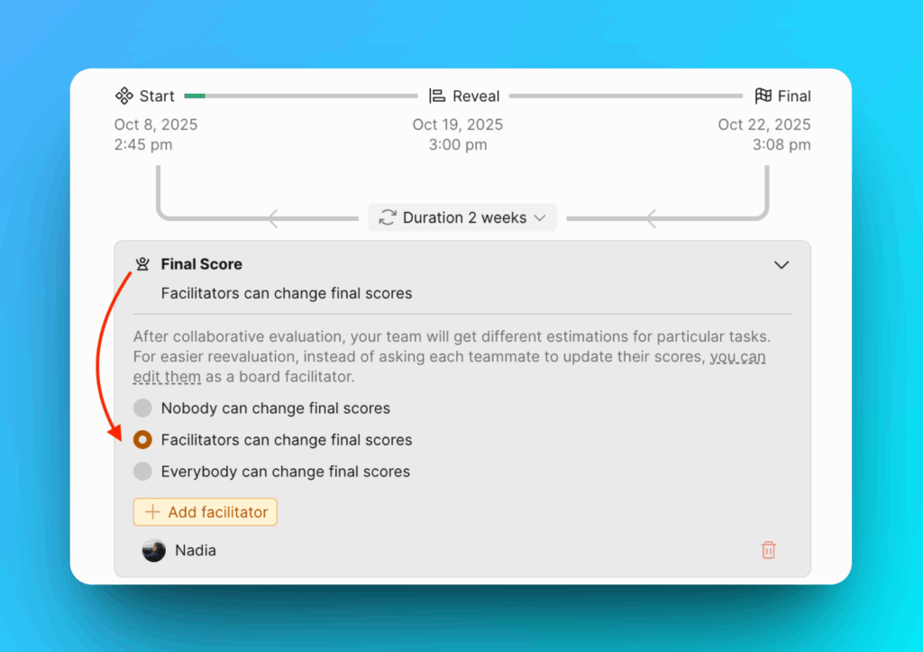 Final Score editing permissions
