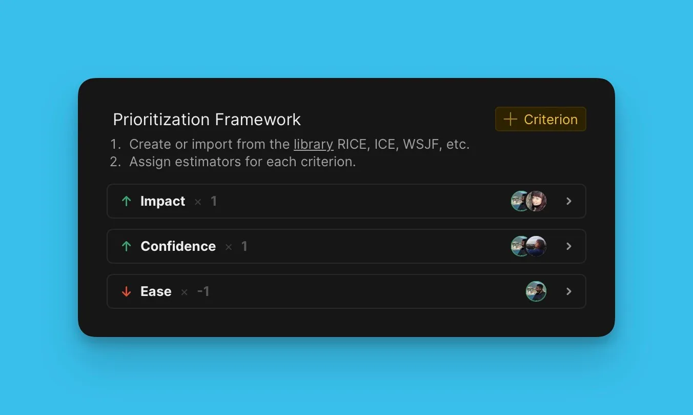 優先順位付け基準フレームワークの概要