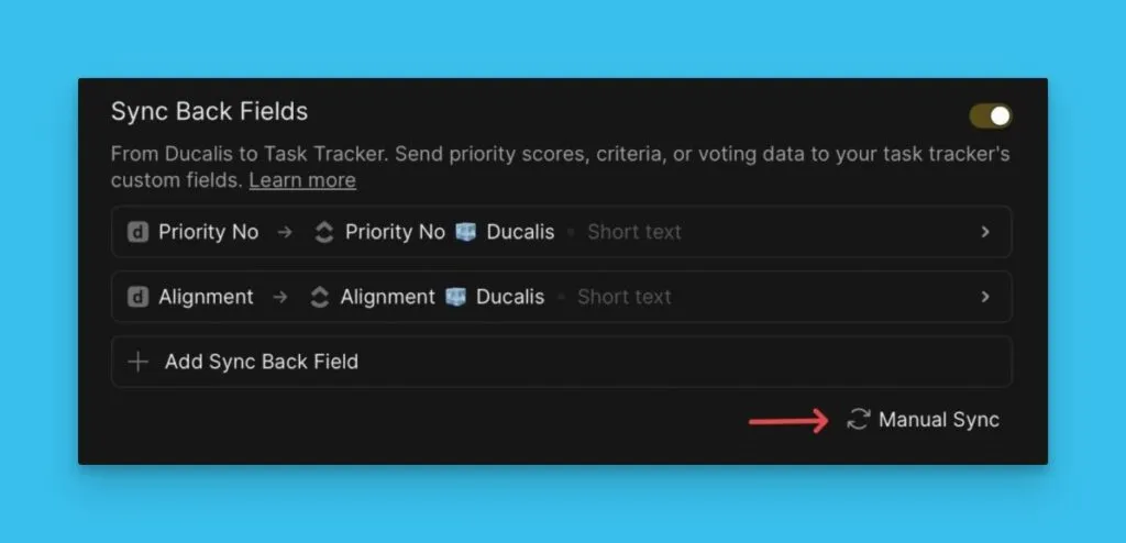 手動同期ボタン
