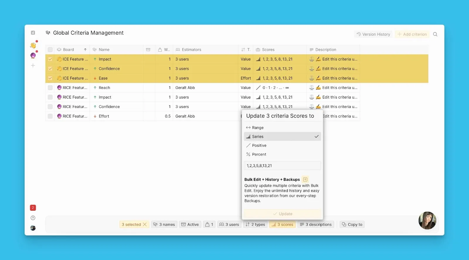 グローバル基準管理インターフェース