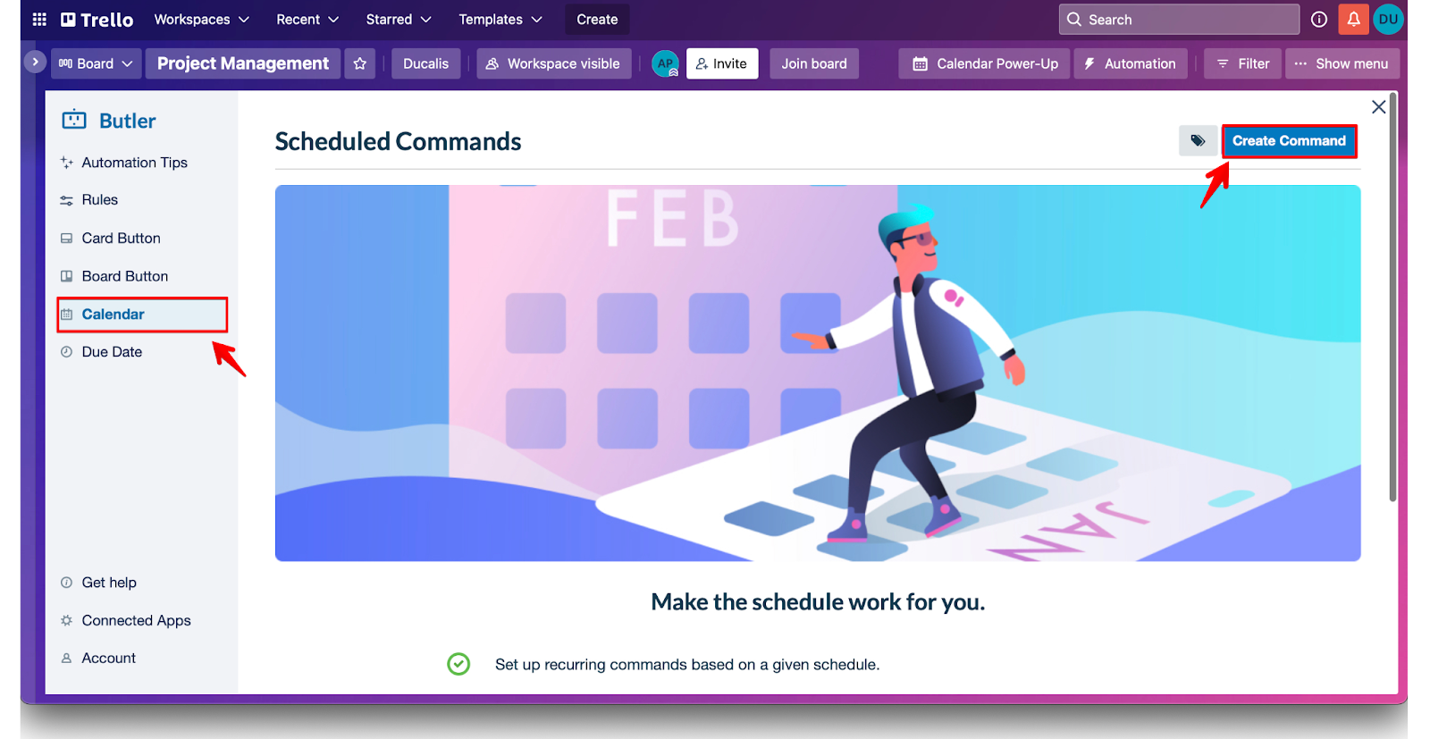 カレンダーコマンドの作成