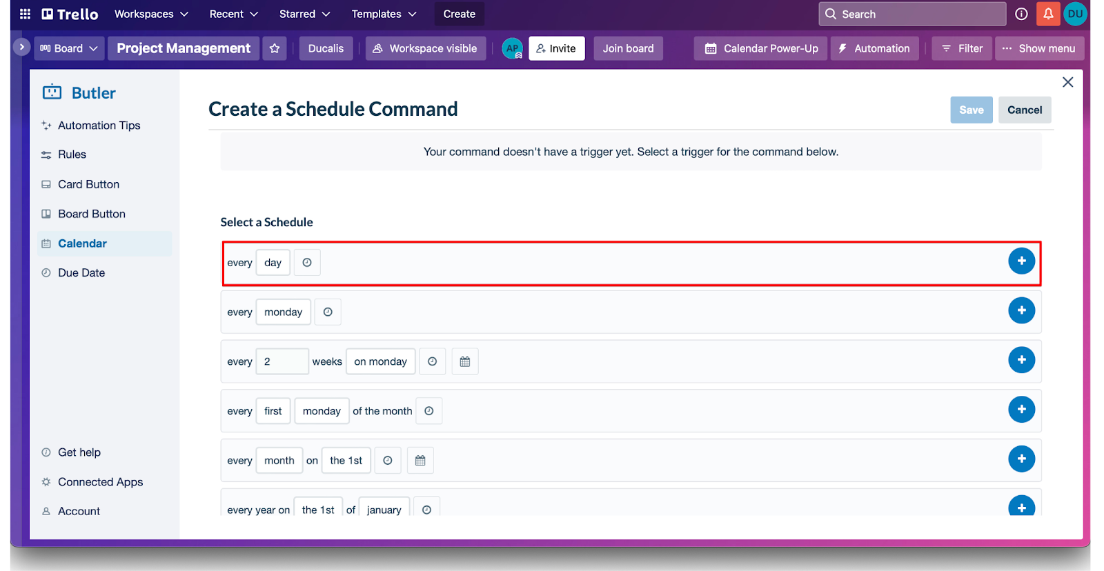 毎日スケジュールオプション