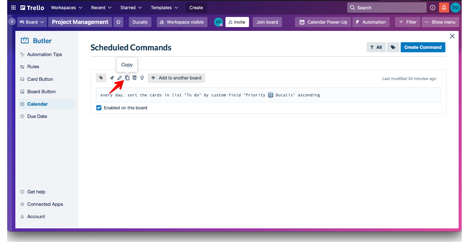 オートメーションコピーボタン